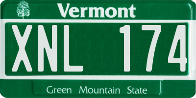 VT license plate XNL174