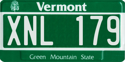 VT license plate XNL179