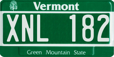 VT license plate XNL182