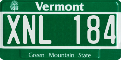 VT license plate XNL184