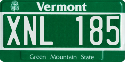 VT license plate XNL185