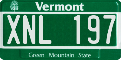 VT license plate XNL197