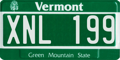 VT license plate XNL199