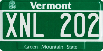 VT license plate XNL202