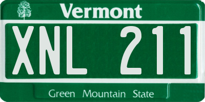 VT license plate XNL211