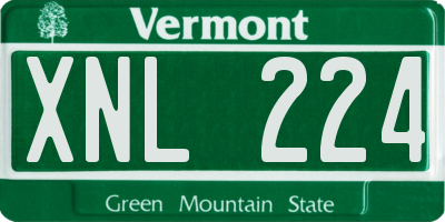 VT license plate XNL224