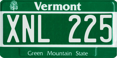 VT license plate XNL225