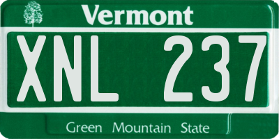 VT license plate XNL237