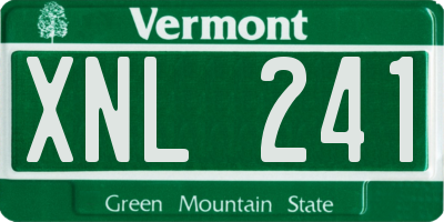 VT license plate XNL241