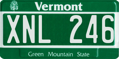 VT license plate XNL246