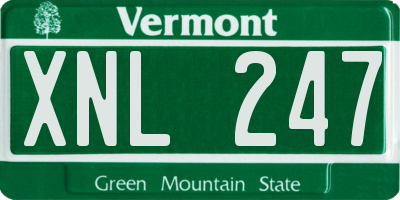 VT license plate XNL247