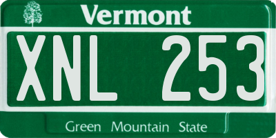 VT license plate XNL253