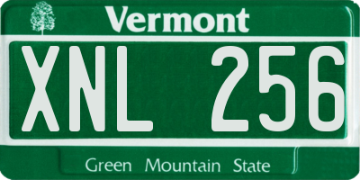 VT license plate XNL256