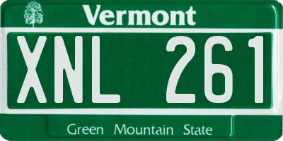 VT license plate XNL261