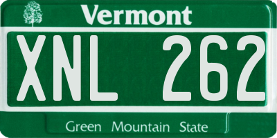 VT license plate XNL262