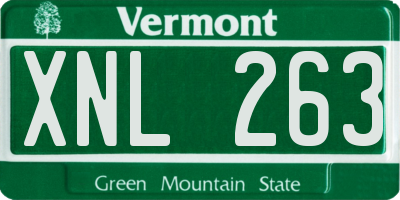 VT license plate XNL263