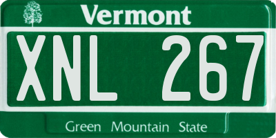 VT license plate XNL267