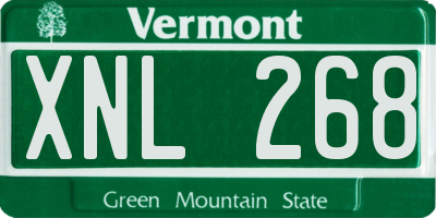 VT license plate XNL268