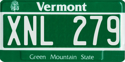 VT license plate XNL279