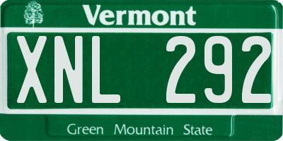 VT license plate XNL292