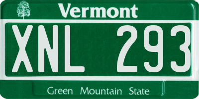 VT license plate XNL293