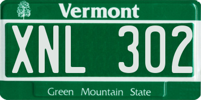 VT license plate XNL302