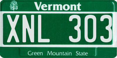 VT license plate XNL303
