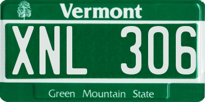 VT license plate XNL306