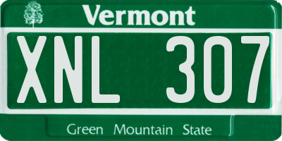 VT license plate XNL307