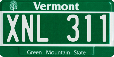 VT license plate XNL311