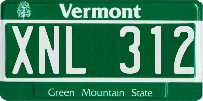 VT license plate XNL312