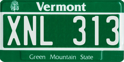 VT license plate XNL313