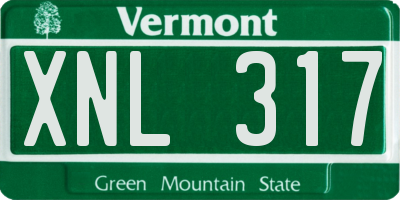 VT license plate XNL317