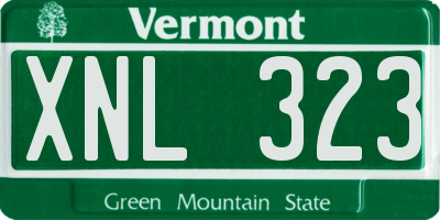 VT license plate XNL323