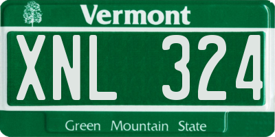 VT license plate XNL324