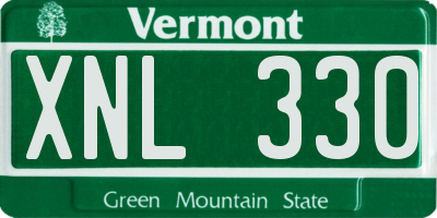 VT license plate XNL330