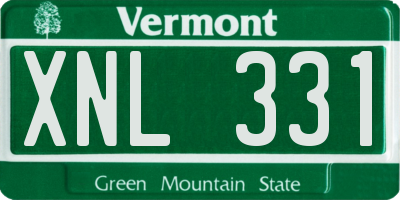 VT license plate XNL331