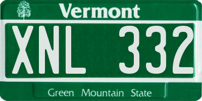 VT license plate XNL332