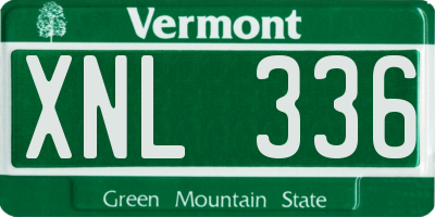 VT license plate XNL336