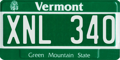 VT license plate XNL340