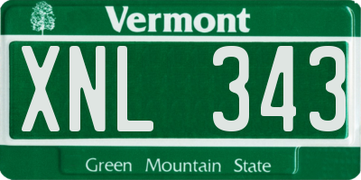VT license plate XNL343