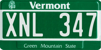 VT license plate XNL347