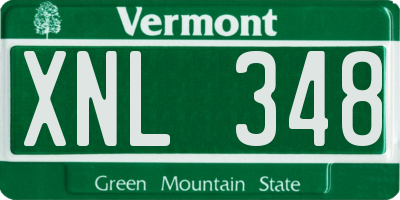 VT license plate XNL348