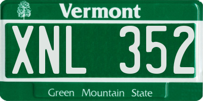 VT license plate XNL352