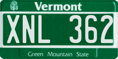 VT license plate XNL362