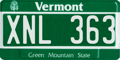 VT license plate XNL363