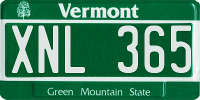 VT license plate XNL365