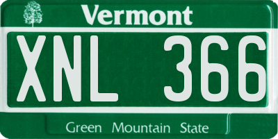 VT license plate XNL366