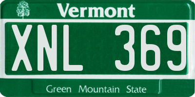 VT license plate XNL369