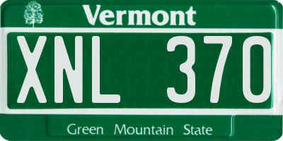 VT license plate XNL370